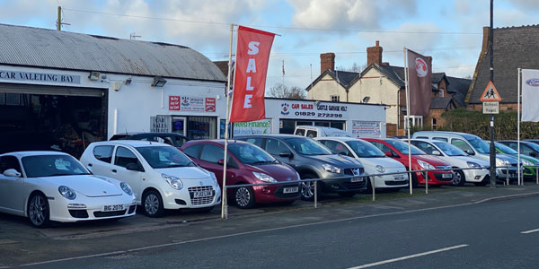 Line of cars for sale in Wrexham